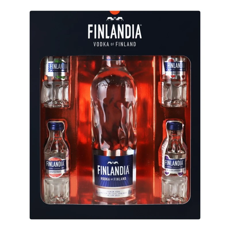 Набір Горілка, 0.5 л+4*50 мл Finlandia, 1 шт