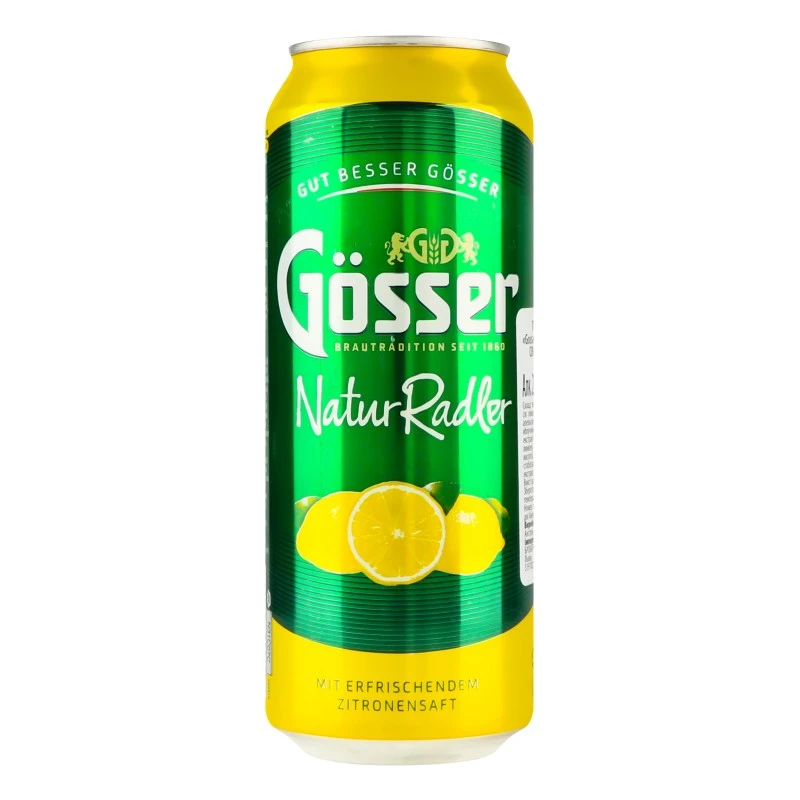 Пиво спеціальне світле Natur Radler ж/б Gosser, 0.5 л