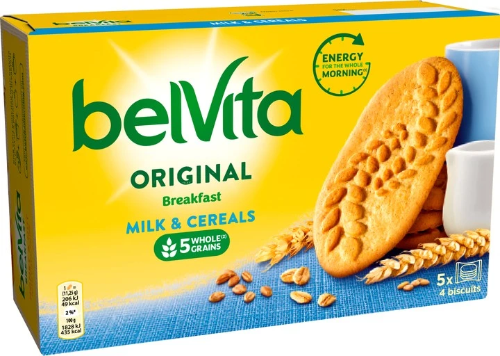 Печиво мультизлакове Milk&amp;Cereals Original Breakfast BelVita, 225 г