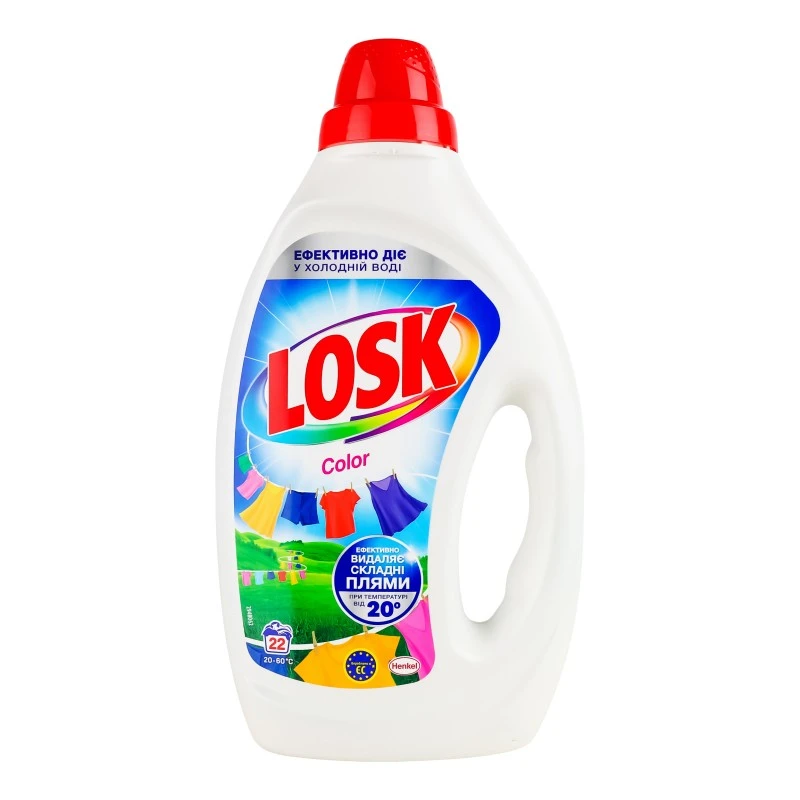 Засіб для прання рідкий концентрований 22 циклів прання Color Losk, 990мл