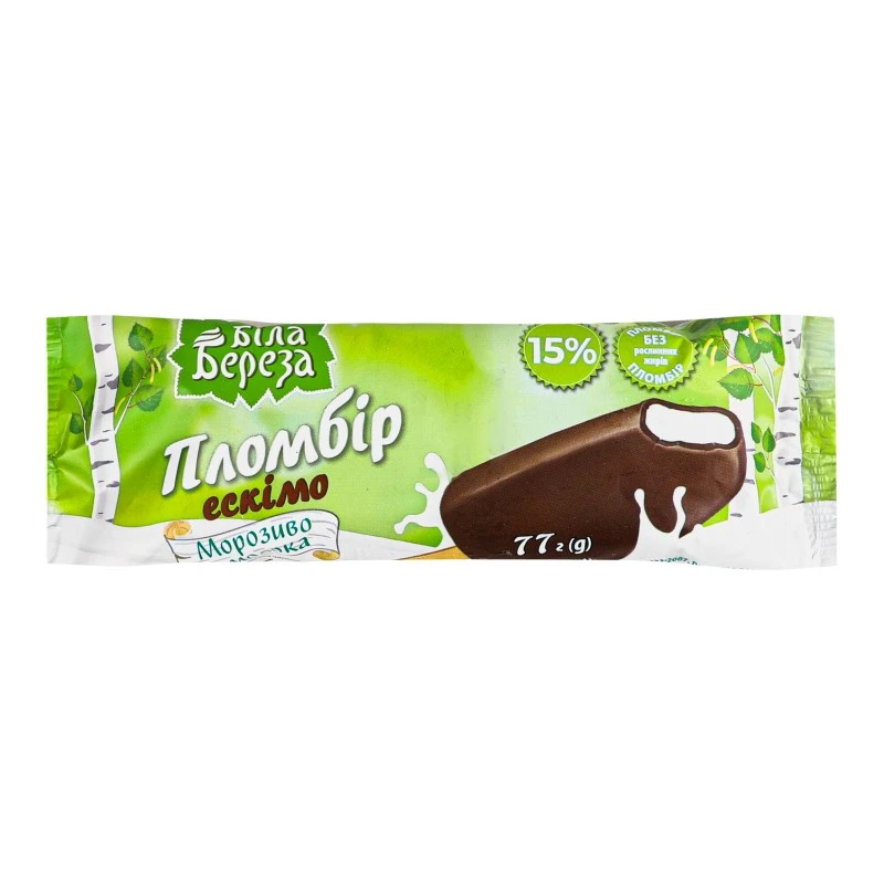 Морозиво ескімо у глазурі Біла Береза, 77 г