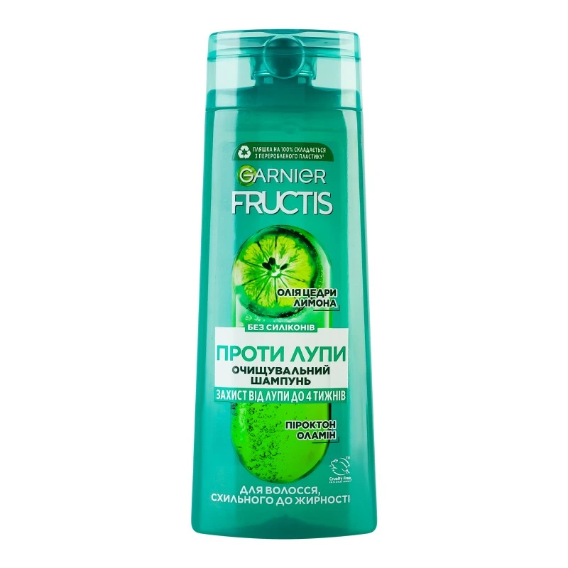 Шампунь для волосся очищаючий від перхоті Garnier Fructis 250мл