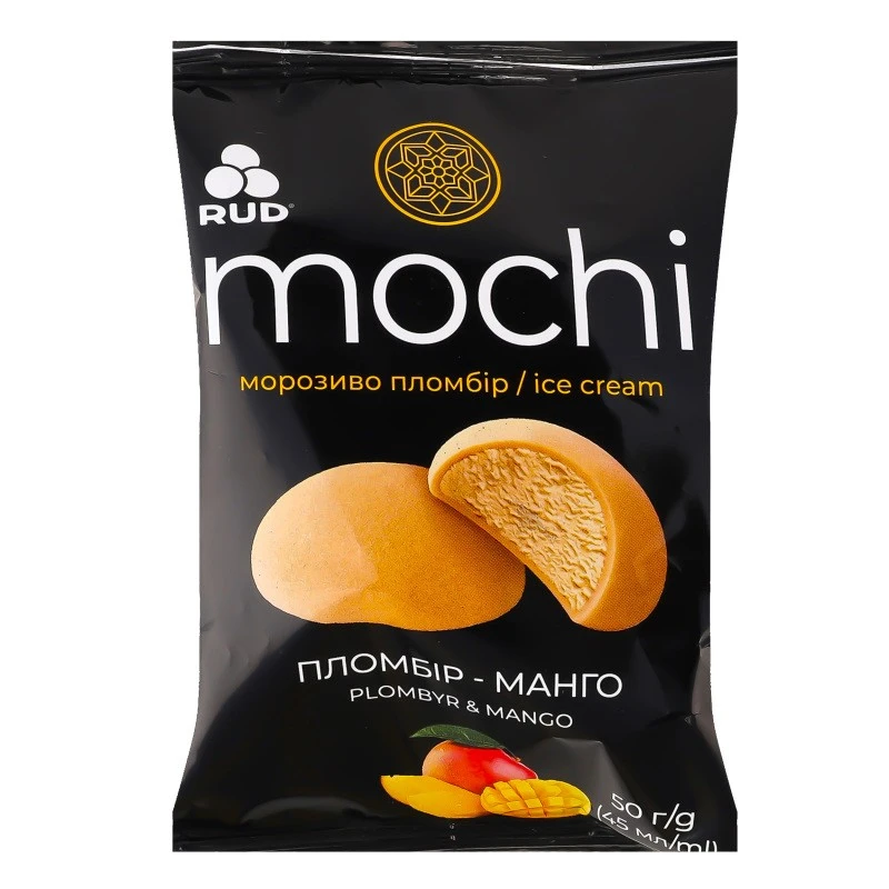 Морозиво Пломбір-манго Mochi Рудь, 50 г