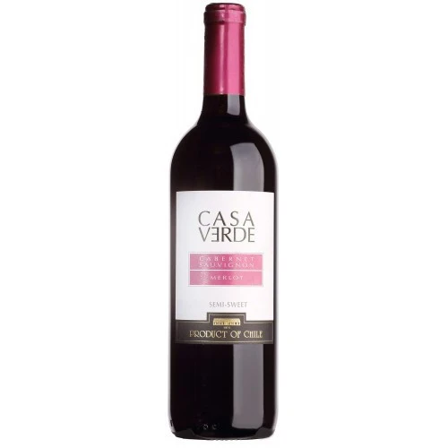 Вино червоне напівсолодке Cabernet Sauvignon-Merlot Casa Verde, 0.75 л