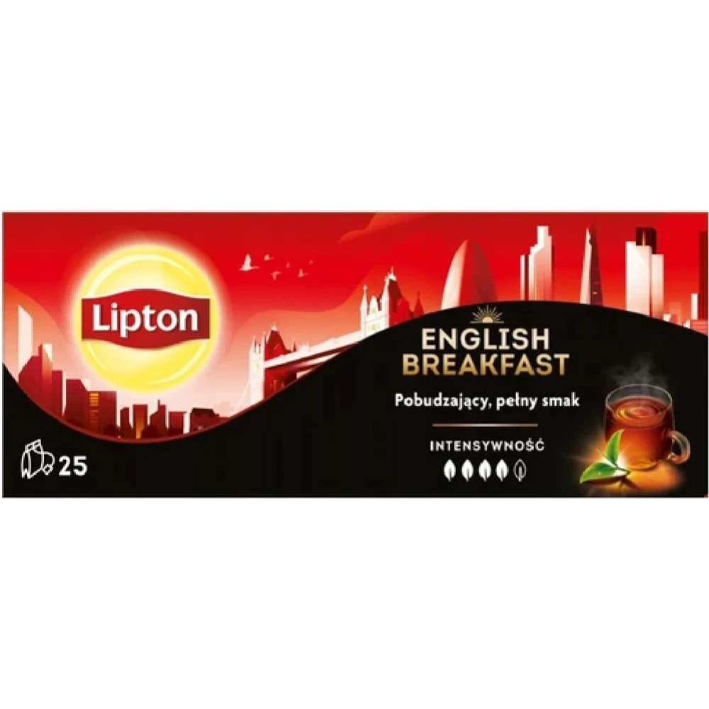 Чай пакетований чорний English Brakfast Lipton, 25 шт/уп.