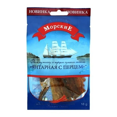 Риба сушена Путасу Янтарна з перцем Морські, 18г