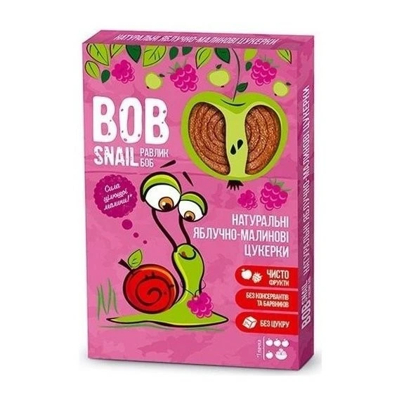 Цукерки фруктові Apple-raspberry Rolls Bob Snail, 60 г