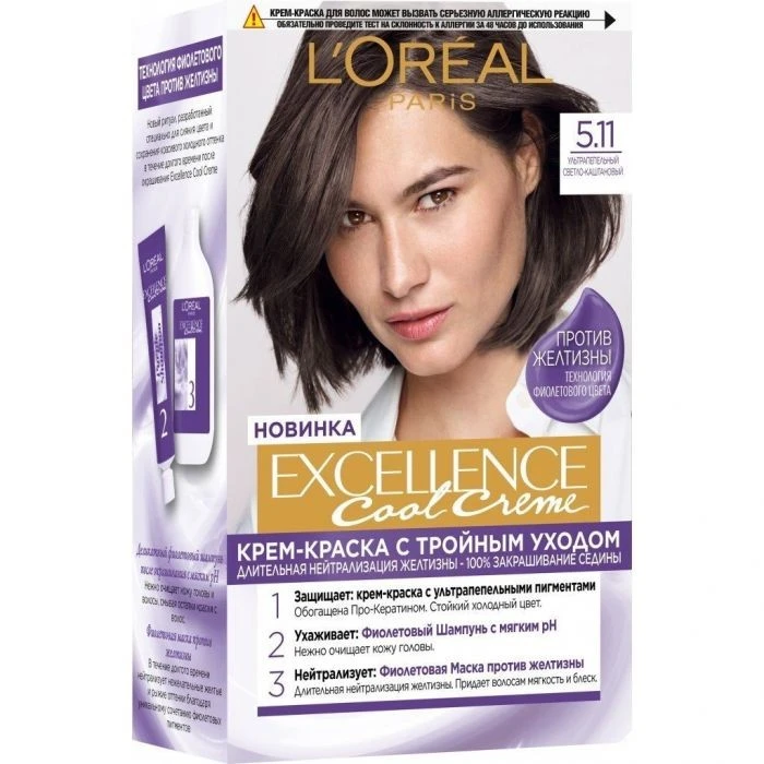 Фарба для волосся Excellence Cool Creme 5.11 L&#039;Oreal Paris, 268 г