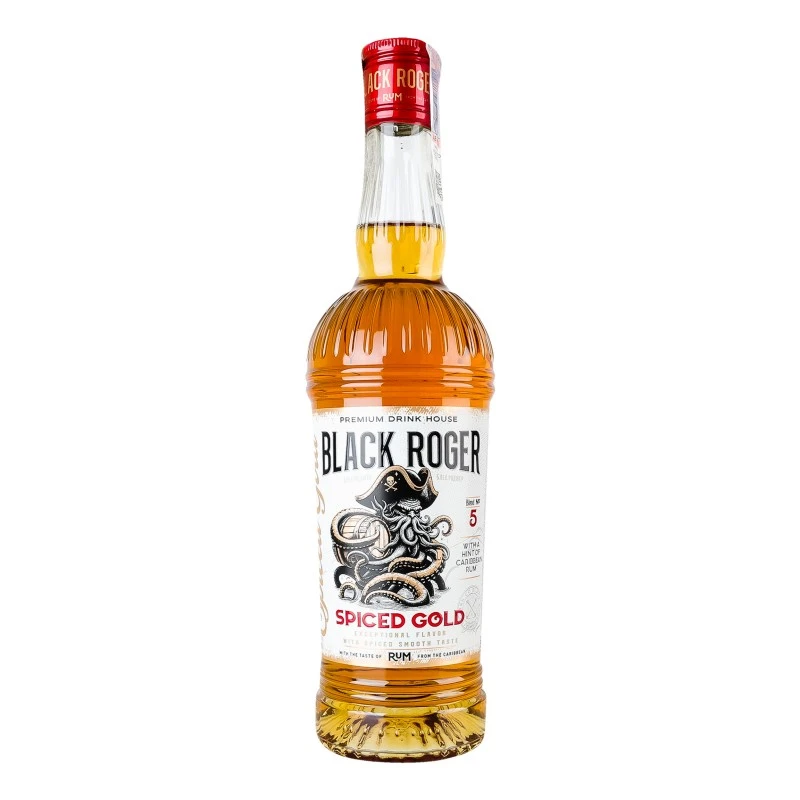 Спиртний напій з ромом 35% Black Roger Spiced Gold, 0.5 л