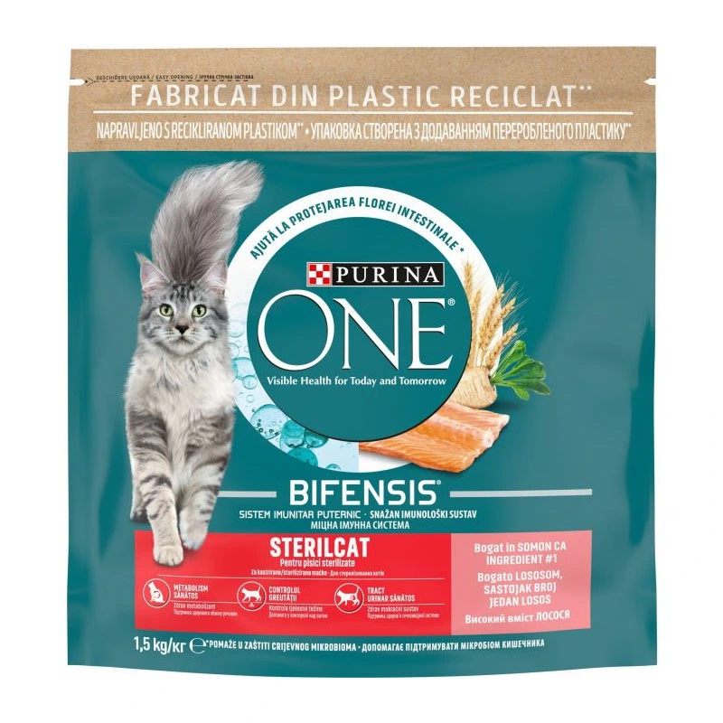 Корм для котів стерелізованих Steril Cat Salmon &amp; Wheat Purina One, 800 г