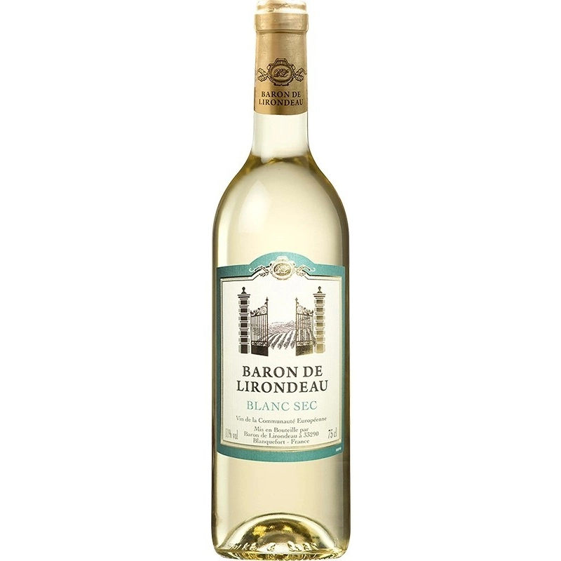 Вино біле сухе Baron de Lirondeau, 0.75 л