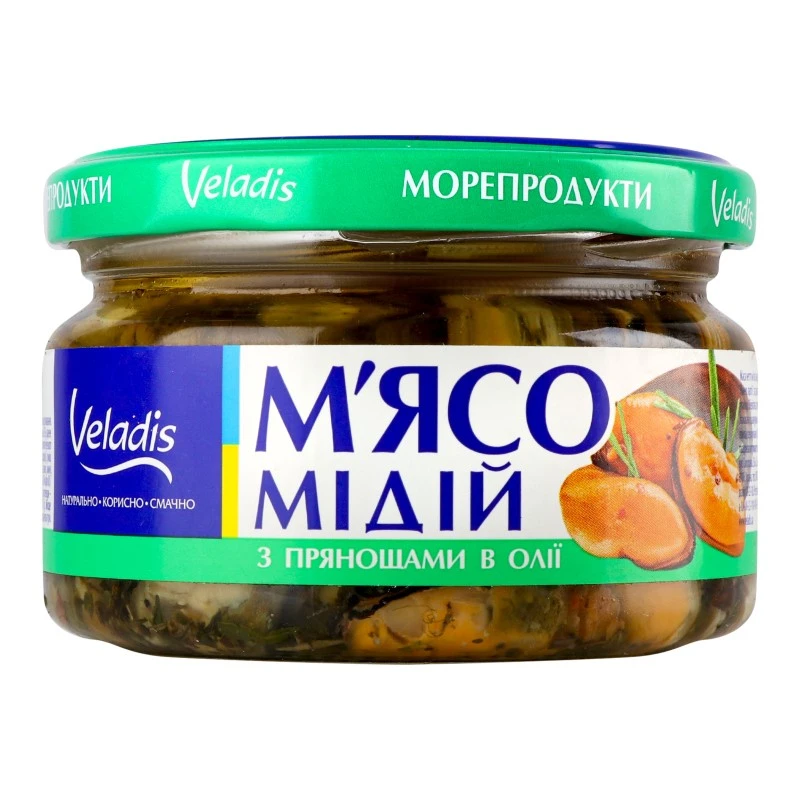 М&#039;ясо мідії з прянощами в олії Veladis, 200 г