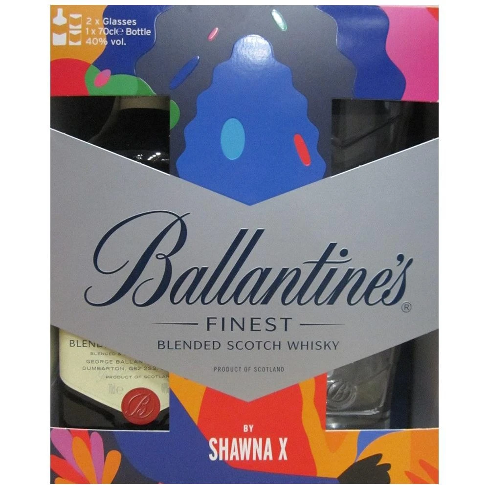 Набір Віскі Finest Ballantine&#039;s, 0.7 л+2склянки
