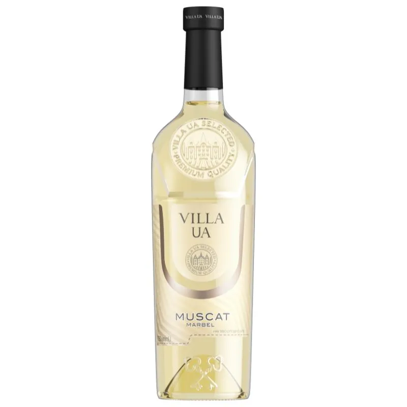 Вино біле напівсолодке Muscat Marbel Villa UA, 0.75 л