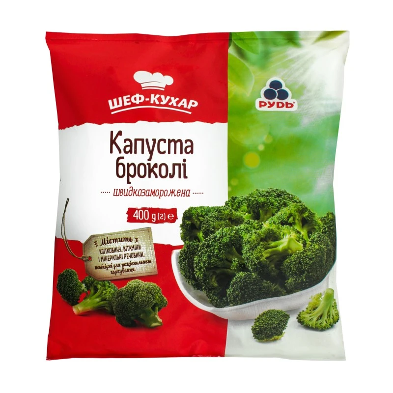 Заморожена капуста броколі Рудь, 400 г