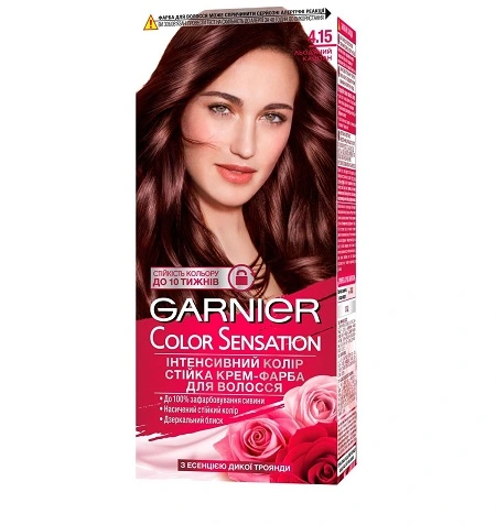 Фарба для волосся відтінок 4.15 Крижаний каштан Garnier, 110 мл