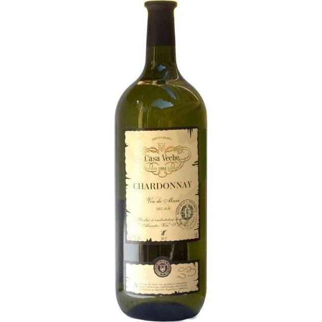 Вино біле сухе Chardonnay Casa Veche, 1.5 л