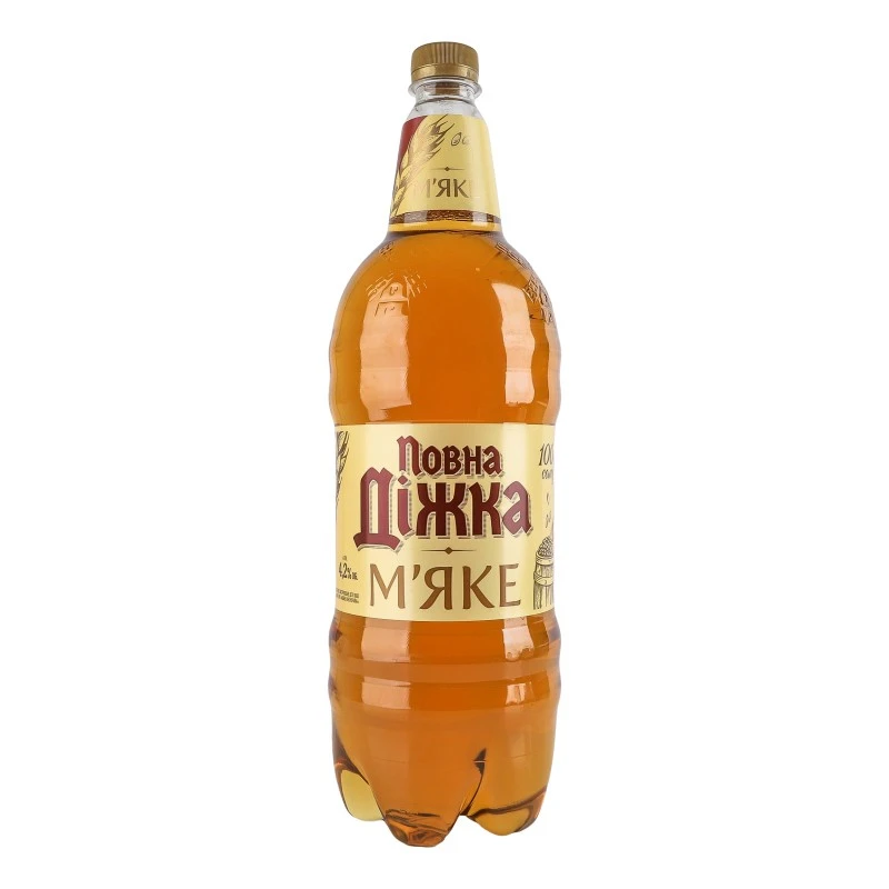 Пиво світле М&#039;яке Повна Діжка, 1.8 л
