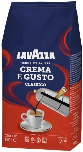 Кава в зернах Crema e Gusto Classico Lavazza, 1 кг