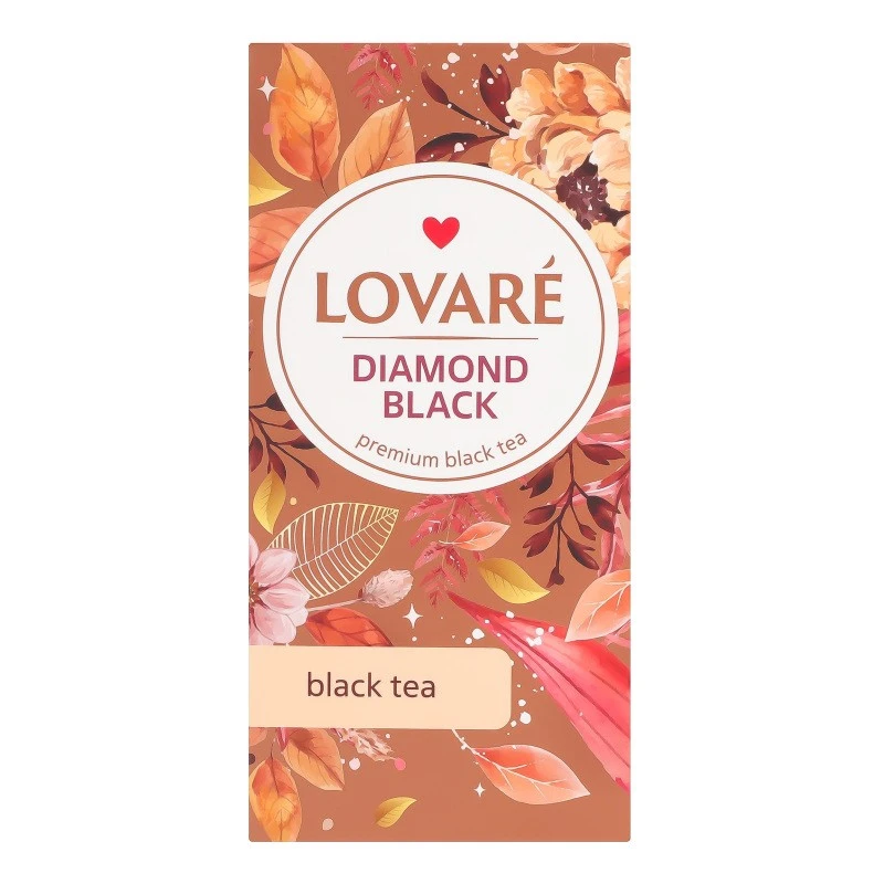 Чай пакетований чорний Diamond Black Lovare, 24 шт/уп.