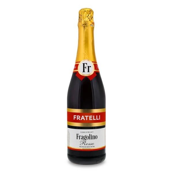 Напій винний слабоалкогольний газований напівсолодкий червоний Fragolino Rosso Fratelli, 0.75 л