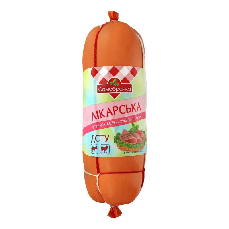 Ковбаса варена Лікарська в/г Самобранка, 500 г