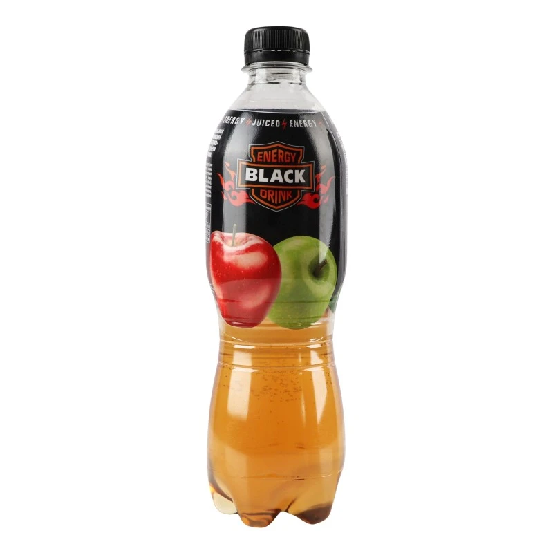 Напій енергетичний б/а газований Яблуко Black Energy, 0.5 л