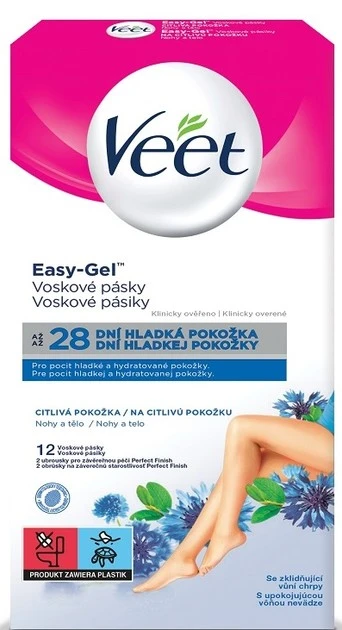 Смужки воскові для чутливої шкіри Professional Veet, 12 шт/уп.