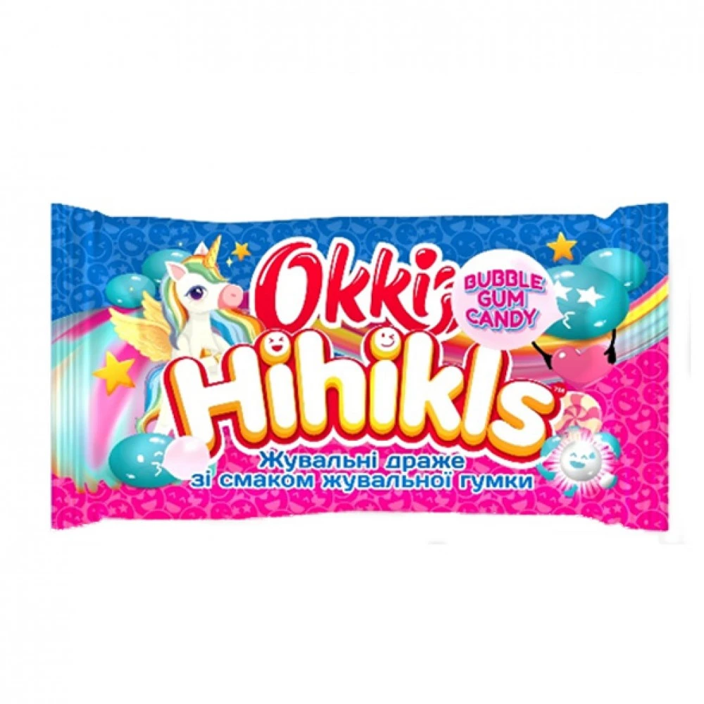 Жувальне драже Hihikls Bubble gum Okki, 25 г