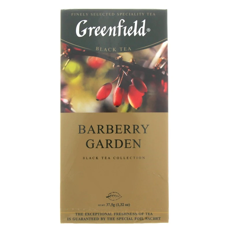 Чай пакетований чорний Barberry Garden Greenfield, 25 шт/уп.