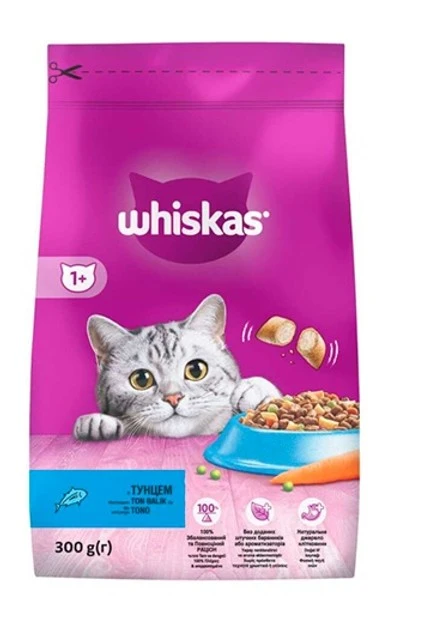 Корм сухий для котів З тунцем Whiskas, 300 г