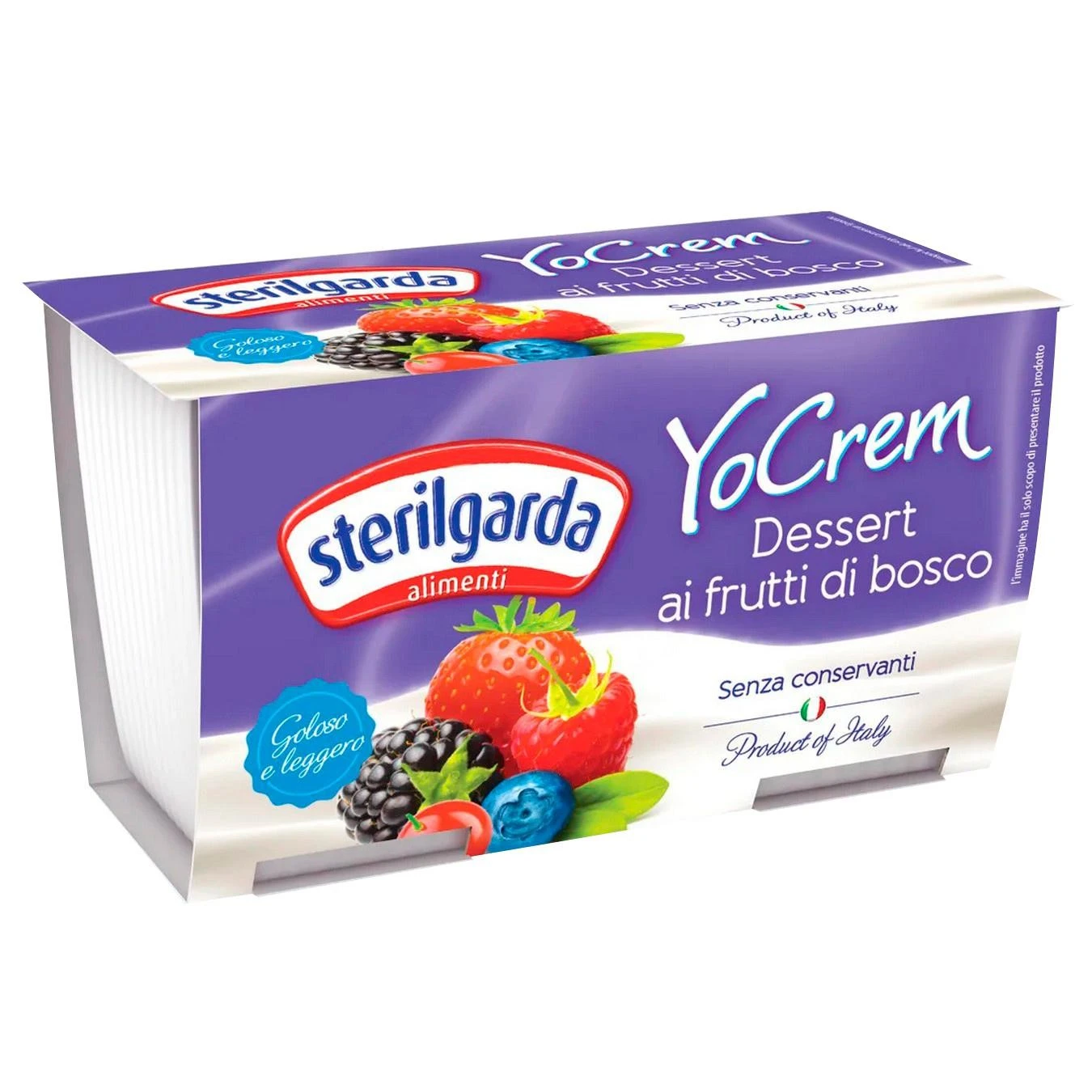 Десерт 3-3.5% Дикі ягоди YoCrem Alimentari Sterilgarda, 2х100 г