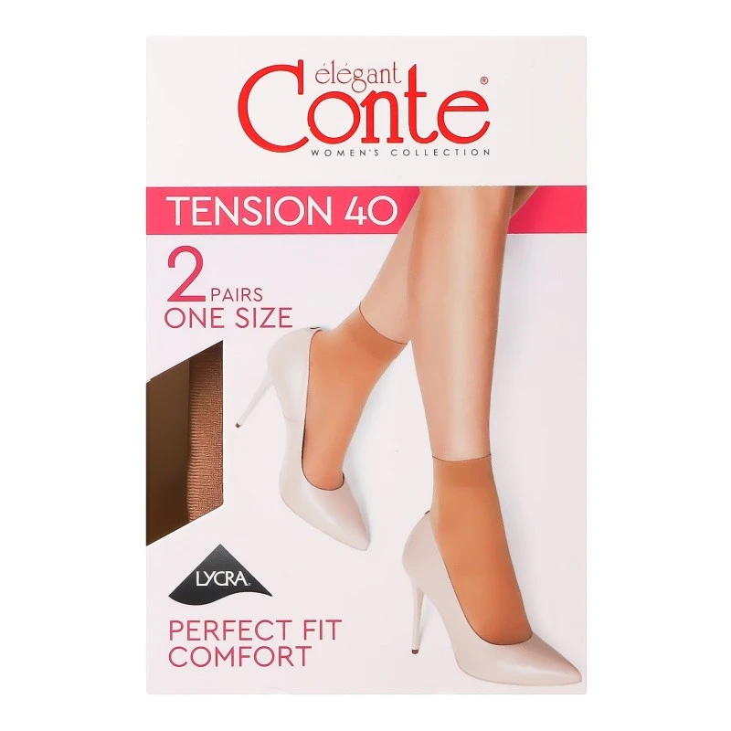 Шкарпетки жіночі Tension 40 (2 пари) (EU), р.23-25, Bronz Conte Elegant