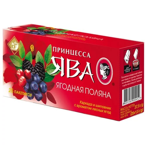 Чай пакетований фруктовий Ягідна галявина Принцеса Ява, 25 шт/уп.