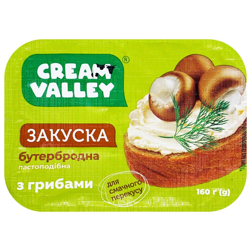 Закуска бутербродна з грибами Cream Valley, 160 г