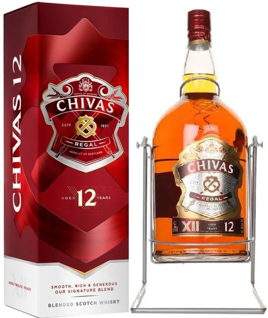Віскі 40% шотландське купажоване 12 років витримки Chivas Regal, 4.5л