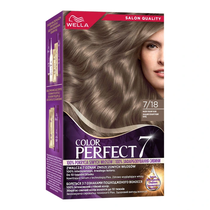 Крем-фарба для волосся Color Perfect 7/18  Холодний перламутровий блонд Wella, шт