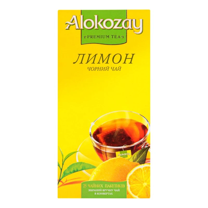 Чай чорний байховий дрібний Лимон Alokozay к/у 25*2г