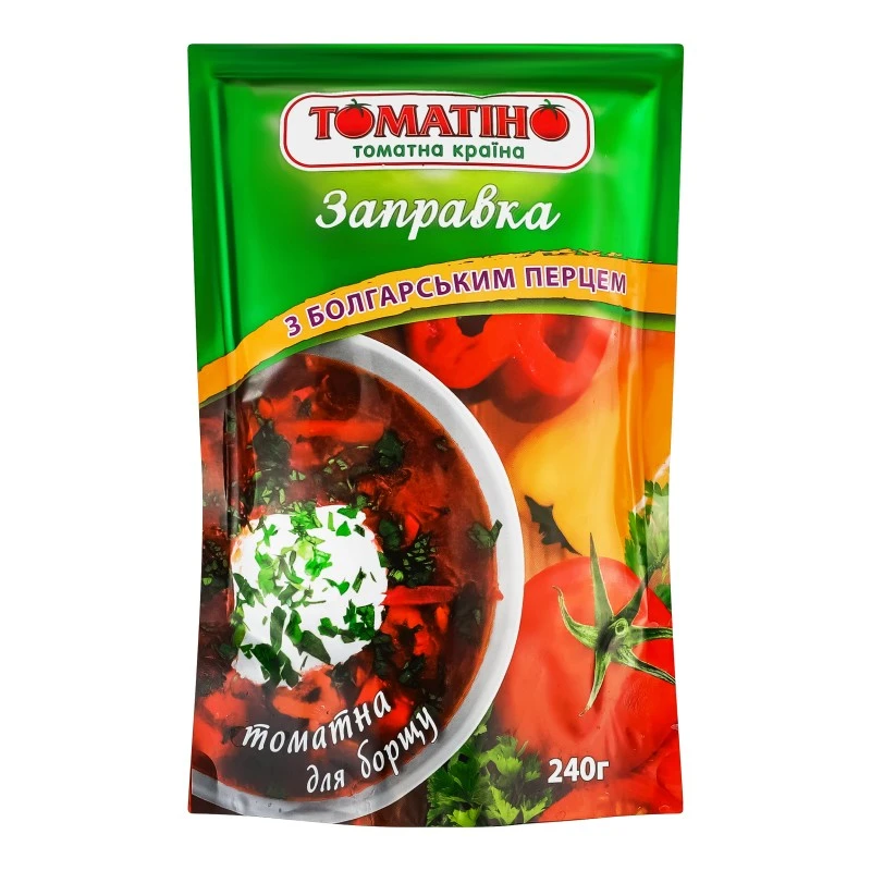 Заправка томатна з болгарським перцем Томатіно д/п 240г