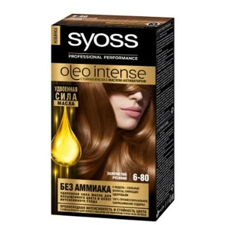 Фарба для волосся 6-80 золотистий русявий Oleo Intense Syoss , 1 шт