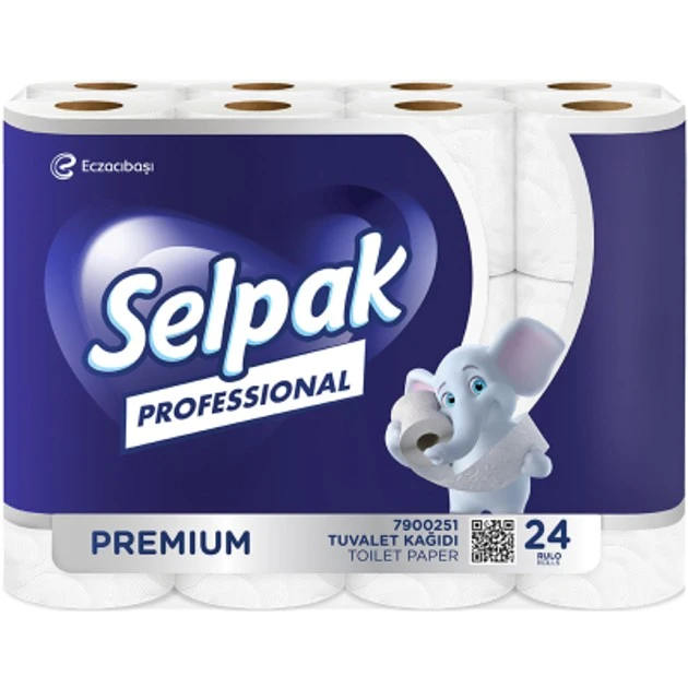 Папір туалетний Professional Premium  3-х шар. 24 рул Selpak, 3 шт/уп.