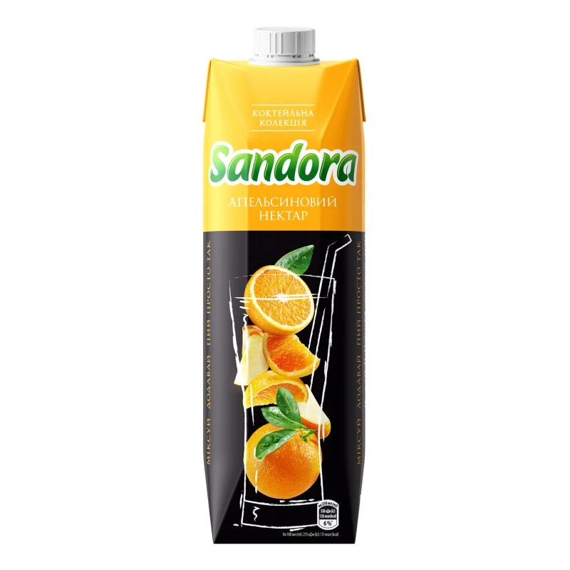 Нектар Апельсин Коктейльна колекція Sandora, 0.95 л