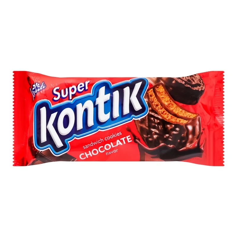 Печиво-сендвіч шоколадний смак Super Kontik Konti, 90 г
