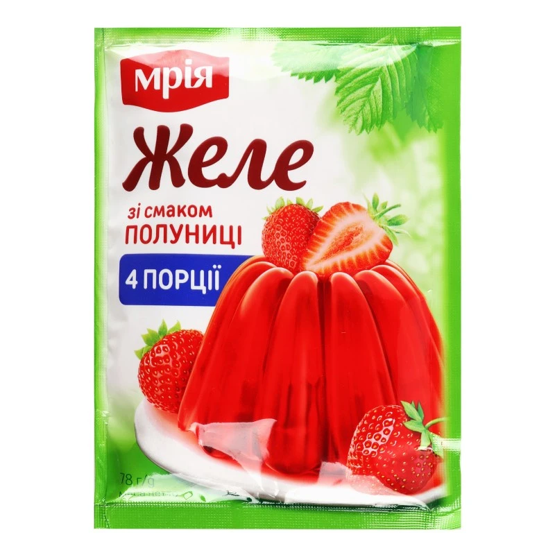 Желе зі смаком полуниці Мрія, 78 г