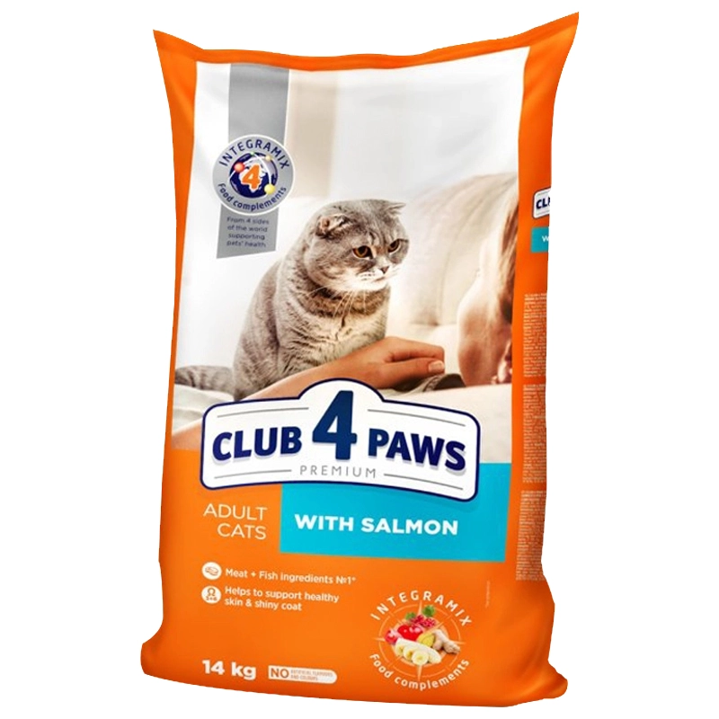Корм сухий для котів з лососем Premium Club 4 Paws