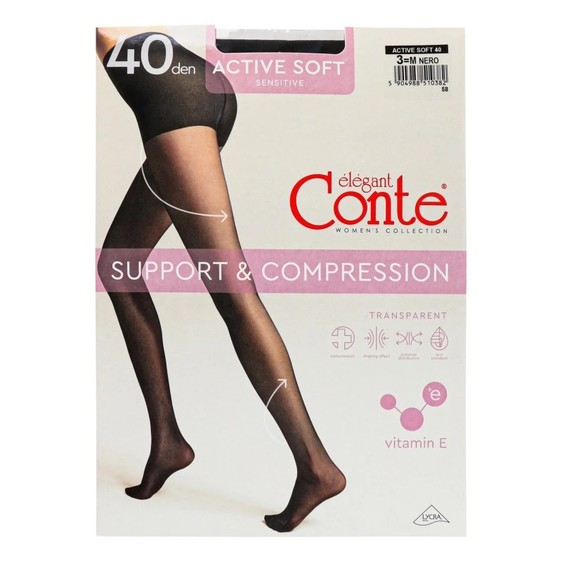 Колготки Active Soft 40 den Nero Conte Elegant, р.3