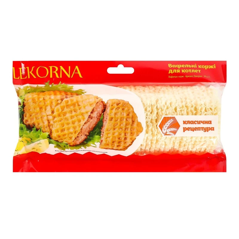 Коржі вафельні коржi бризолi Lekorna, 50 г