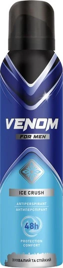Дезодорант-антиперспірант аерозольний Ice crush Venom for men, 150 мл