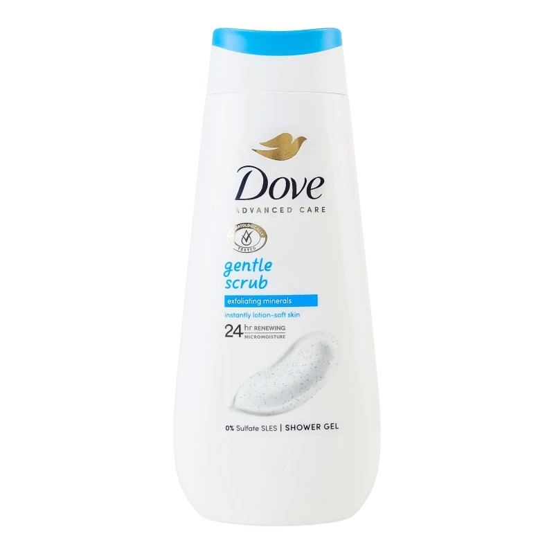Гель для душу Exfoliating minerals Gentle scrub Dove 225 мл