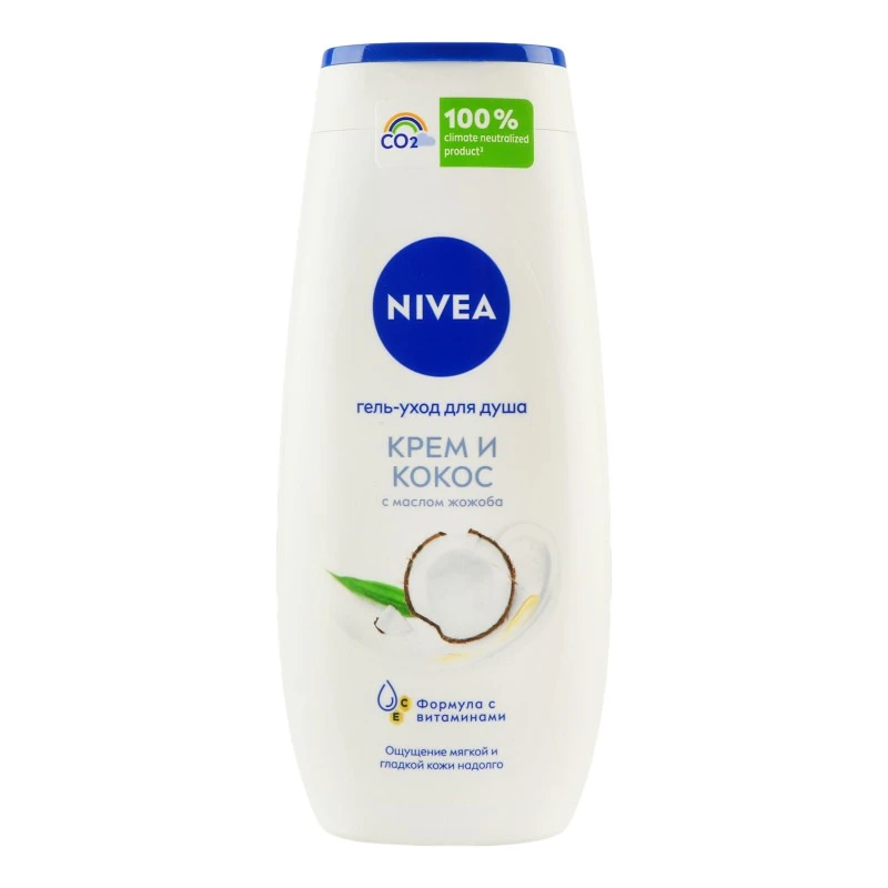 Гель-догляд для душу Кокос та масло жожоба Men Nivea, 250 мл